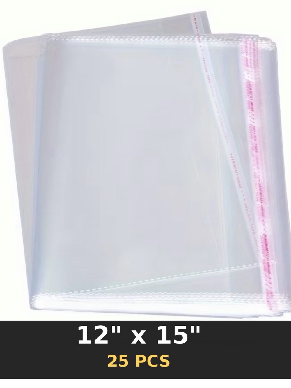 575pc Shipping Bundle. 25 Poly Mailers, 25 Cello Bags, 25 Cards & 500 Stickers - Picture 3 of 6